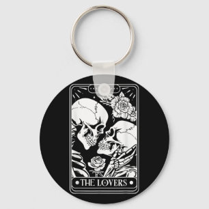 Tarot Karte Die Liebenden Vintage Skelett Goth Hal Schlüsselanhänger