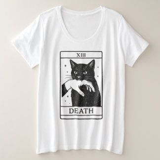 Tarot-Karte Schwarze Katze Shirt – Tarot Tod Tee,