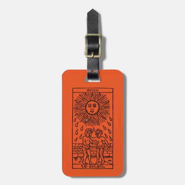 Tarot-Karte: The Sun Gepäckanhänger (Vorderseite vertikal)
