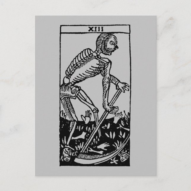 Tarot-Karte: Tod Postkarte (Vorderseite)