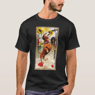 Tarot-Karte vier Wände und Hunde kosmische Grafik T-Shirt