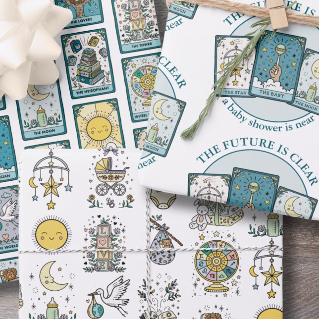 Tarot-Karten-Baby-Party  Geschenkpapier Set (Von Creator hochgeladen)