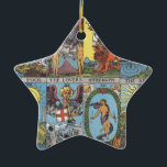 Tarot-Karten-Collage Keramikornament<br><div class="desc">Eine Auswahl der Vintagen Tarotkartenentwürfe wird kombiniert,  um ein Tarot Collage kardieren zu lassen.</div>