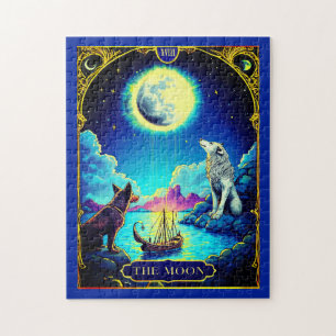 Tarot-Kartendarstellung, der Mond Puzzle