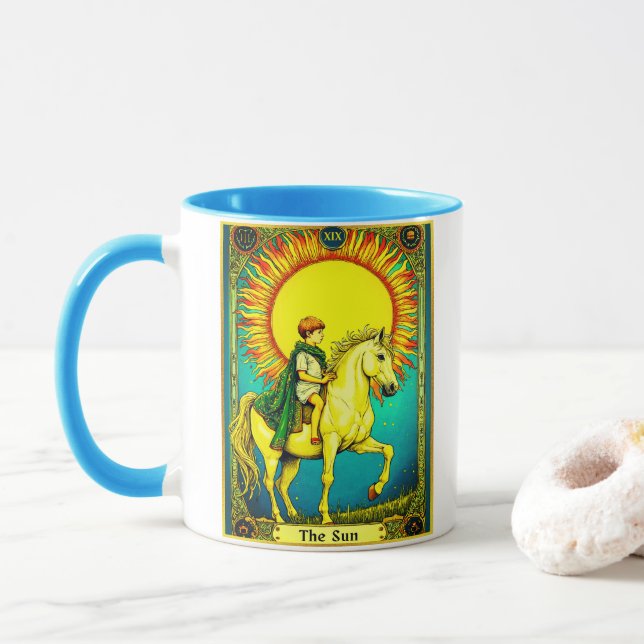 Tarot-Kartendarstellung, die Sun Tasse (Mit Donut)