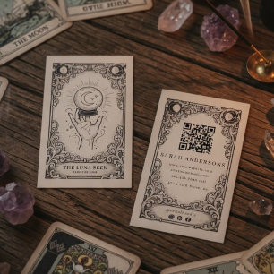 Tarot-Kartenleger   Vintage Himmels-Mystiker-Wahrs Visitenkarte