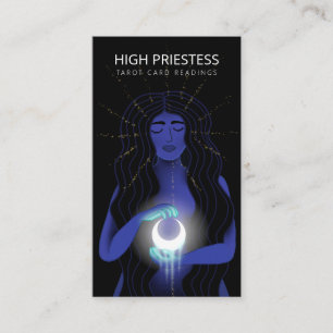 Tarot-Kartenleser für spirituelle Illustration Visitenkarte