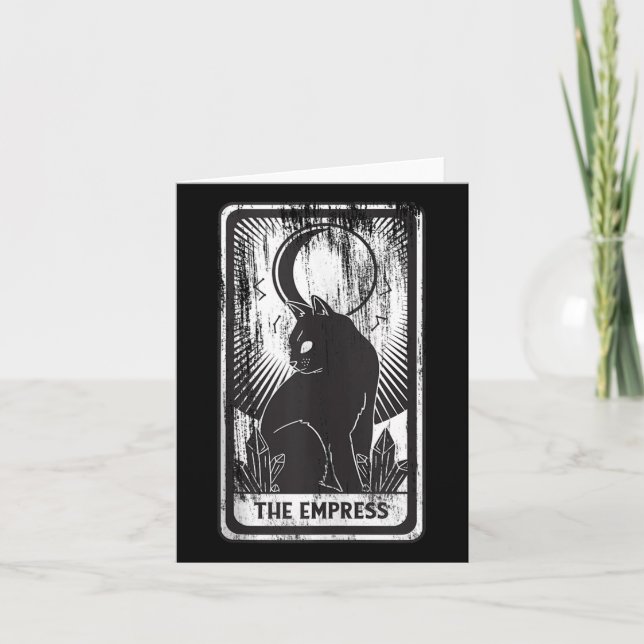 Tarot-Kartenverkleidung der Black Cat Karte (Vorderseite)