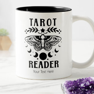 Tarot Leser Mondphase Motte Weissagung Mystikerin Zweifarbige Tasse