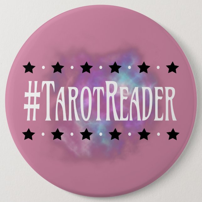#Tarot Leser-Rosa 6 Zoll. Knopf Button (Vorderseite)