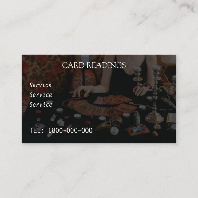 TAROT-LESERKARTE VISITENKARTE (Vorderseite)