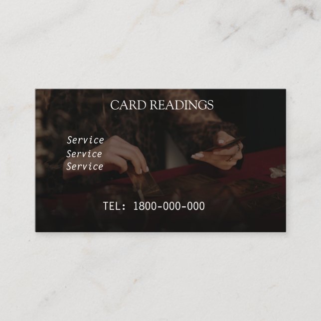 TAROT-LESERKARTE VISITENKARTE (Vorderseite)