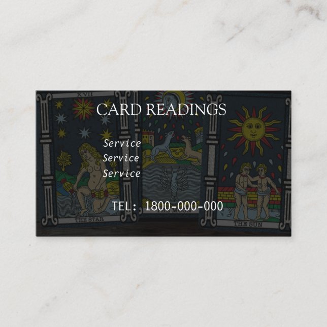 TAROT-LESERKARTE VISITENKARTE (Vorderseite)