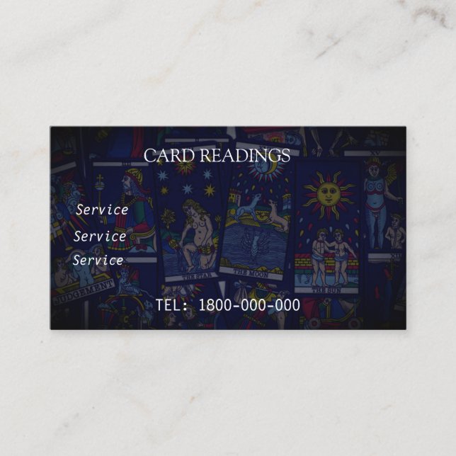 TAROT-LESERKARTE VISITENKARTE (Vorderseite)