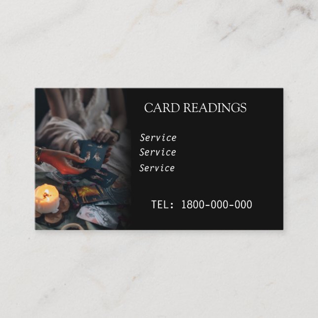 TAROT-LESERKARTE VISITENKARTE (Vorderseite)