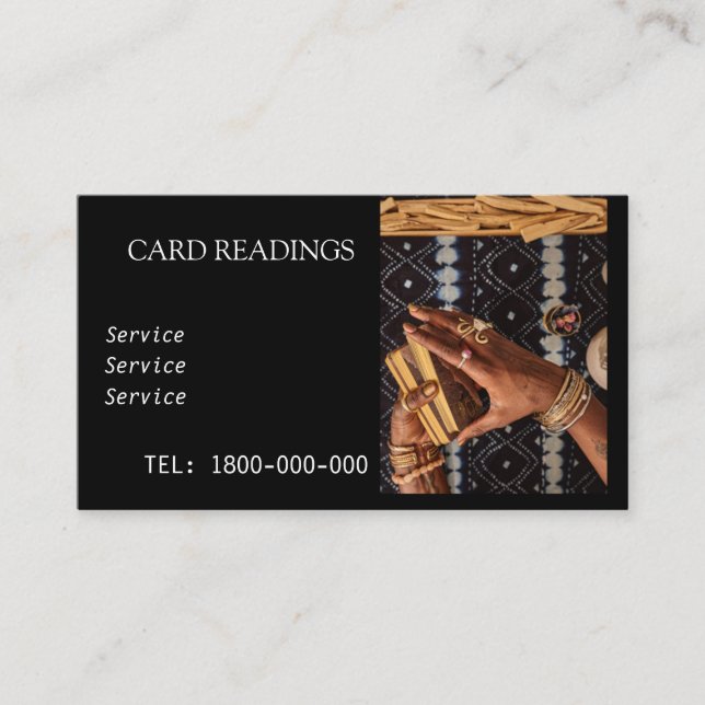 TAROT-LESERKARTE VISITENKARTE (Vorderseite)