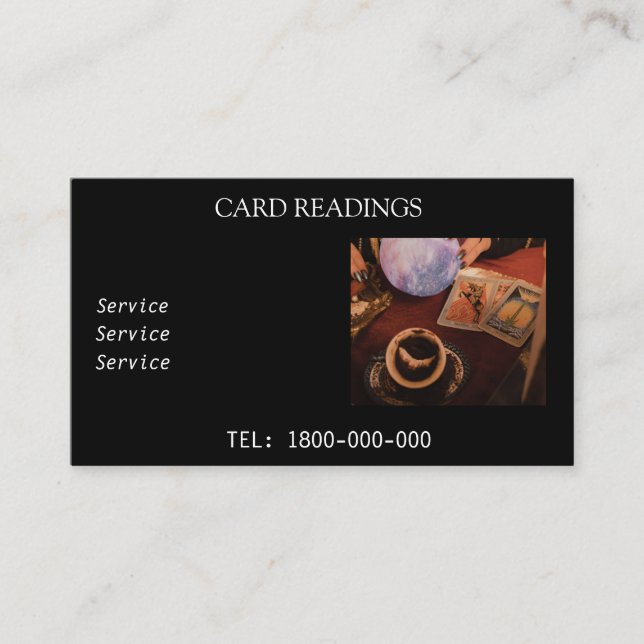 TAROT-LESERKARTE VISITENKARTE (Vorderseite)