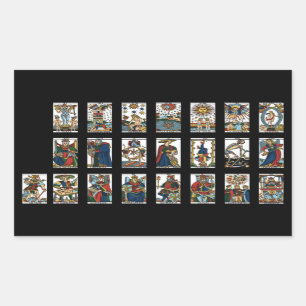 Tarot Major Arcana Classic Rechteckiger Aufkleber