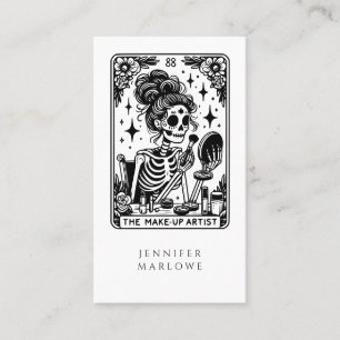 Tarot Makeup Artist Skeleton Business Card Visitenkarte