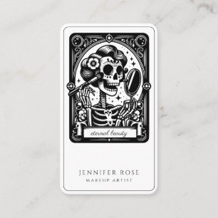 Tarot Makeup Artist Skeleton Business Card Visitenkarte