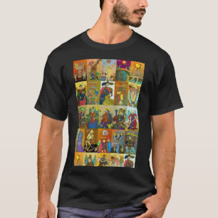 Tarot Marseille T - Shirt Ganzdecker Kunst bunt