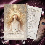 Tarot Mystic Woman Eye Moon Gold Flyer<br><div class="desc">Mit diesem eleganten Tarot- und Spirituellen Business Flyer, der für Profis in den Bereichen Tarot-Lesen, spirituelles coachtest, Yogastudium, Meditationsberatung und ganzheitliche Heilung konzipiert ist, fördern Sie Ihre ganzheitlichen Dienstleistungen. Mit seinem mystischen himmlischen Design mit goldenen Akzenten ist dieser Flyer der ideale Ort, um Kunden auf der Suche nach Klarheit, Ausgewogenheit...</div>