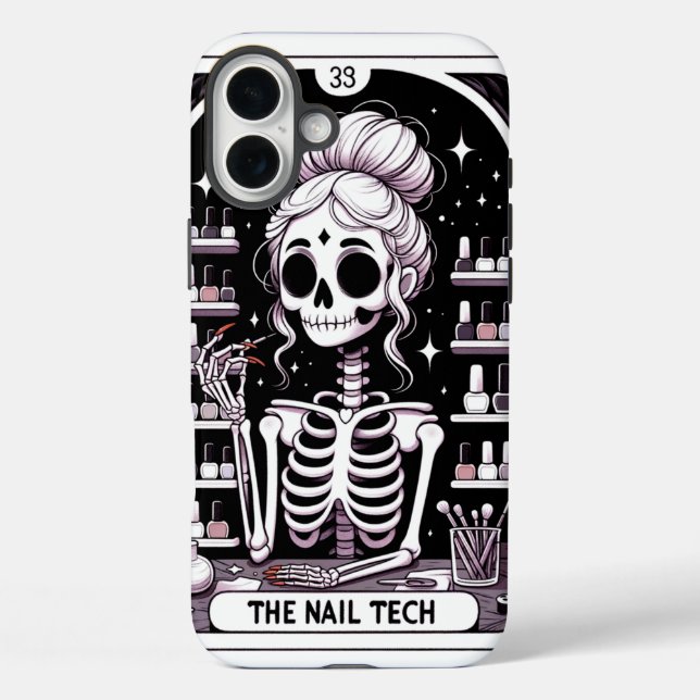 Tarot Nail Technician Business Card Case-Mate iPhone Hülle (Rückseite)