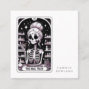 Tarot Nail Technician Business Card Quadratische Visitenkarte