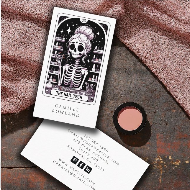 Tarot Nail Technician Business Card Visitenkarte (Von Creator hochgeladen)