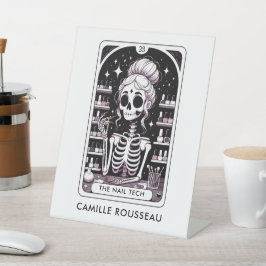 Tarot Nail Technician Personalisiert Business Sockelschild