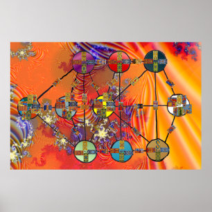 Tarot Qabbalah von WG Grau Poster