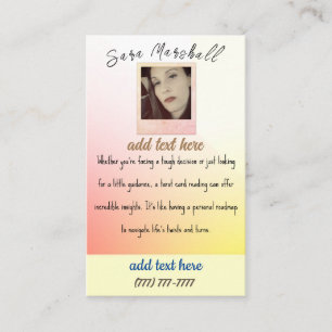 Tarot Reader Business Card Visitenkarte