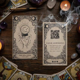 Tarot Reader | Vintage Celestial Mystic Fortune  Visitenkarte