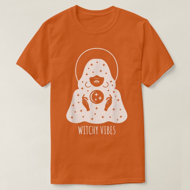 Tarot Reader Witchy Vibes Spooky Halloween Graphic T-Shirt (Design vorne)