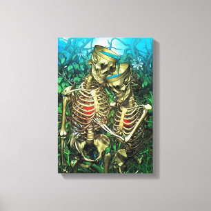 Tarot Sankt Muerte - zwei von Schalen Leinwanddruck