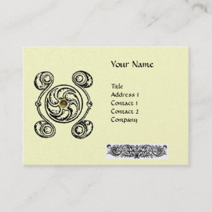 TAROT Schwarz-weiß Platin Visitenkarte