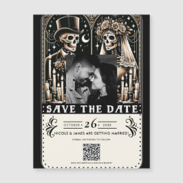 Tarot Skeletons Bräunen Hochzeit speichern das Dat Magnetkarte