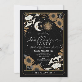 Tarot Sun Moon Align Halloween Spirits Einladung