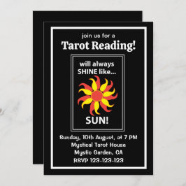 Tarot Sun Mystical Tarot Einladung