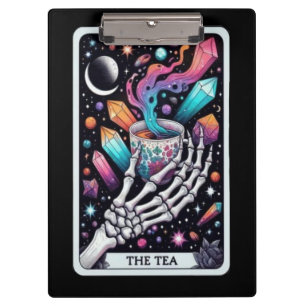 Tarot-Tee-Karte   Skeletthand Klemmbrett