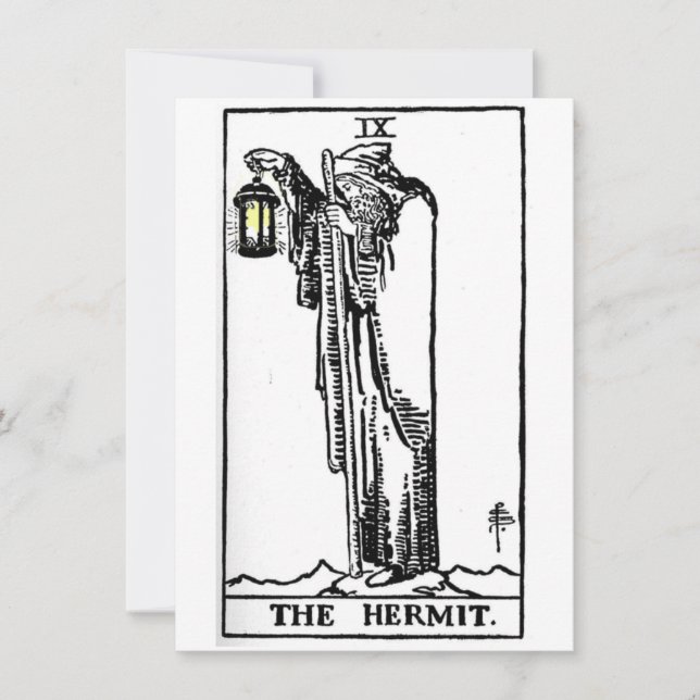 Tarot: The Hermit Notecards Mitteilungskarte (Vorderseite)