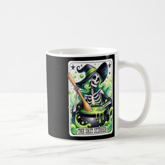 Tarot The Stirrer Funny Halloween Tarot Card Kaffeetasse (Rechts)