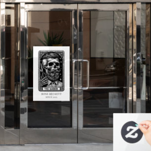 Tarot Thema Vintag Barber Fensteraufkleber