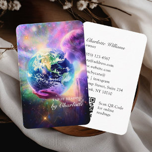 Tarot, Universe Woman QR Code Visitenkarte