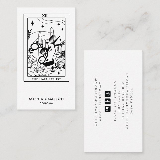 Tarot-Visitenkarte Visitenkarte (Vorne/Hinten)