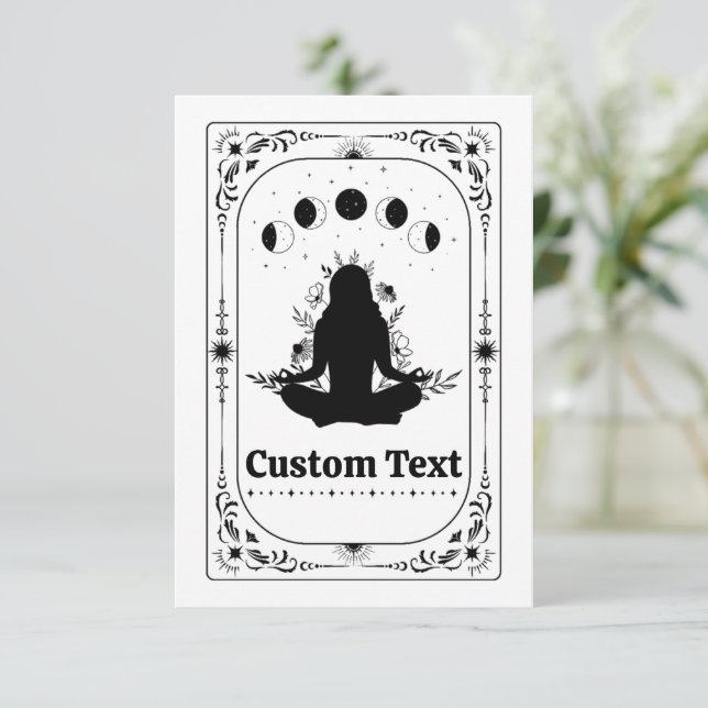 Tarot Yoga Lehrer Geburtstagsfeier Abschluss (Stehend Vorderseite)