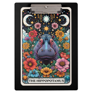 Tarotkarte Der Nilpferd – Mystisches Tier Klemmbrett