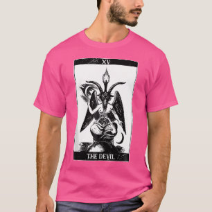Tarotkarte Der Teufel Gothic Okkult Baphomet Major T-Shirt