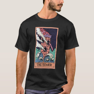 Tarotkarte Der Turm Und Sphynx-Katze Okkult Grafik T-Shirt