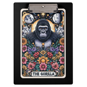 Tarotkarte des Gorillas – Stärke und Macht Klemmbrett